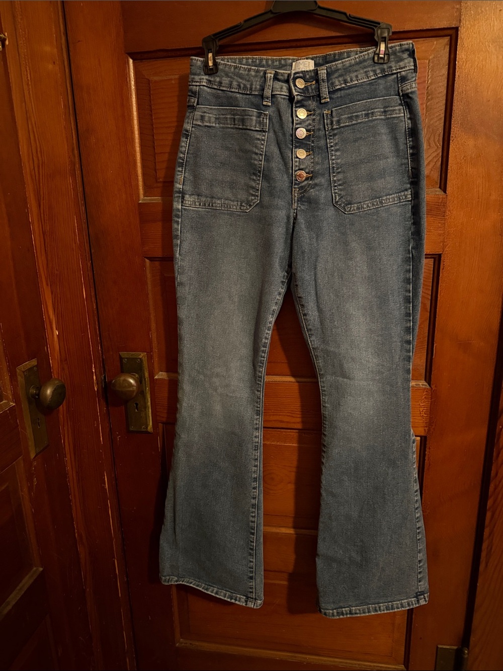 Time and Tru High-Rise Button-Fly Flare Jeans